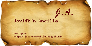 Jovián Ancilla névjegykártya
