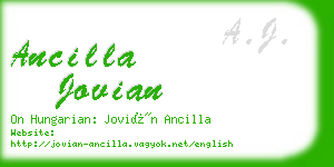 ancilla jovian business card